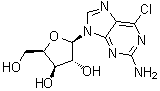 6-Chloro-9-beta-D-xylofuranosyl-9H-purin-2-amine molecular structure (CAS 34793-10-7)