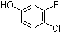 4-氯-3-氟苯酚分子结构 (CAS 348-60-7)