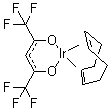 结构式 CAS# 34801-95-1, (1,5-环辛二烯)(六氟乙酰基丙酮)铱(I)