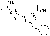 结构式 CAS# 348622-88-8, UK 383367; 5-[(1R)-4-环己基-1-[2-(羟基氨基)-2-氧代乙基]丁基]-1,2,4-恶二唑-3-甲酰胺