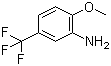 structure of CAS# 349-65-5, 2-Methoxy-5-(trifluoromethyl)aniline;3-Amino-4-methoxybenzotrifluoride; 6-Methoxy-alpha,alpha,alpha-trifluoro-m-toluidine