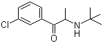 structure of CAS# 34911-55-2, Bupropion;Amfebutamone; 1-(3-Chlorophenyl)-2-[(1,1-dimethylethyl)amino]-1-propanone; 2-tert-Butylamino-1-(3-chlorophenyl)-propan-1-one