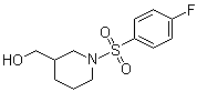 1-[(4-Fluorophenyl)sulfonyl]-3-piperidinemethanol molecular structure (CAS 349402-83-1)