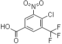 4-氯-5-硝基-3-三氟甲基苯甲酸分子结构 (CAS 350488-79-8)