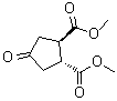 Dimethyl (-)-cyclopentanone-trans-3,4-dicarboxylate molecular structure (CAS 35079-19-7)