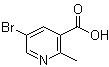 5-Bromo-2-methyl-3-pyridinecarboxylic acid molecular structure (CAS 351003-02-6)