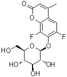 6,8-二氟-7-(beta-D-吡喃葡萄糖基氧基)-4-甲基-2H-1-苯并吡喃-2-酮分子结构 (CAS 351009-26-2)