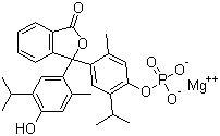 Thymolphthalein monophosphate magnesium salt molecular structure (CAS 35106-21-9)