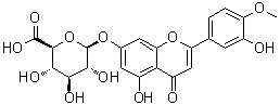 香叶木素 7-葡糖苷酸分子结构 (CAS 35110-20-4)