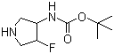 tert-Butyl (4-fluoro-3-pyrrolidinyl)carbamate molecular structure (CAS 351369-12-5)