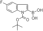 1-Boc-5-fluoroindole-2-boronic acid molecular structure (CAS 352359-23-0)