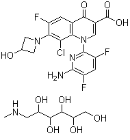 德拉沙星葡甲胺分子结构 (CAS 352458-37-8)