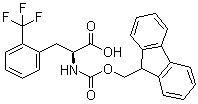 N-[(9H-Fluoren-9-ylmethoxy)carbonyl]-2-(trifluoromethyl)-L-phenylalanine molecular structure (CAS 352523-16-1)