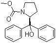 Methyl (2S)-(-)-2-(hydroxydiphenylmethyl)-1-pyrrolidinecarboxylate molecular structure (CAS 352535-68-3)