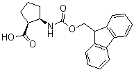 (1R,2S)-rel-2-[[芴甲氧羰基]氨基]环戊烷羧酸分子结构 (CAS 352707-76-7)