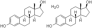 beta-Estradiol hemihydrate molecular structure (CAS 35380-71-3)