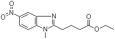 1-甲基-5-硝基-1H-苯并咪唑-2-丁酸乙酯分子结构 (CAS 3543-72-4)