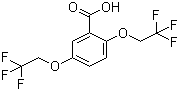 2,5-双(2,2,2-三氟乙氧基)苯甲酸分子结构 (CAS 35480-52-5)