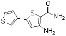 structure of CAS# 354812-17-2, 4-Amino-[2,3']bithiophenyl-5-carboxamide;GK 01140; SC 514