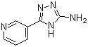 structure of CAS# 35607-27-3, 5-(Pyridin-3-yl)-4H-1,2,4-triazol-3-amine;3-(3-Pyridyl)-5-amino-1,2,4-triazole; 3-Amino-5-(3-pyridyl)-1,2,4-triazole