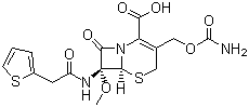 structure of CAS# 35607-66-0, Cefoxitin;Mefoxin; (6R-cis)-3-[(Carbamoyloxy)methyl]-7-methoxy-8-oxo-7-(2-thienylacetamido)-5-thia-1-azabicyclo[4.2.0]oct-2-ene-2-carboxylic acid