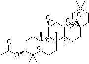3beta-乙酰氧基-11alpha,12alpha-环氧齐墩果烷-13beta,28-内酯分子结构 (CAS 35738-25-1)
