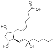 structure of CAS# 35864-81-4, 15(R)-Carboprost;(Z)-7-[(1R,2R,3R,5S)-3,5-dihydroxy-2-[(E,3R)-3-hydroxy-3-methyloct-1-enyl]cyclopentyl]hept-5-enoic acid