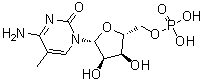 结构式 CAS# 3590-36-1, 5-甲基胞苷酸