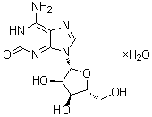 1,2-二氢-2-氧代腺苷水合物分子结构 (CAS 359436-55-8)