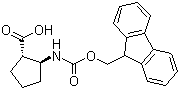 Fmoc-(1S,2S)-2-Aminocyclopentanecarboxylic acid molecular structure (CAS 359586-64-4)