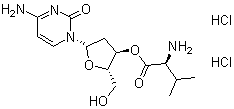 Valtorcitabine dihydrochloride molecular structure (CAS 359689-54-6)
