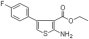 Ethyl 2-amino-4-(4-fluorophenyl)thiophene-3-carboxylate molecular structure (CAS 35978-33-7)