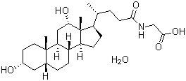 结构式 CAS# 360-65-6, 甘氨脱氧胆酸一水合物