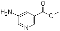 structure of CAS# 36052-25-2, Methyl 5-aminonicotinate;5-Aminonicotinic acid methyl ester; Methyl 5-amino-3-pyridinecarboxylate