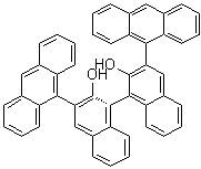 结构式 CAS# 361342-49-6, (1R)-3,3'-二-9-蒽基[1,1'-联萘]-2,2'-二醇