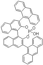 (11bR)-2,6-Di-9-anthracenyl-4-hydroxydinaphtho[2,1-d:1',2'-f][1,3,2]dioxaphosphepin 4-oxide molecular structure (CAS 361342-51-0)