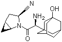 结构式 CAS# 361442-04-8, 沙克列汀; (1S,3S,5S)-2-[(2S)-2-氨基-2-(3-羟基三环[3.3.1.1(3,7)]癸烷-1-基)乙酰基]-2-氮杂双环[3.1.0]己烷-3-腈