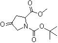 4-Oxo-1,2-pyrrolidinedicarboxylic acid 1-(1,1-dimethylethyl) 2-methyl ester molecular structure (CAS 362706-26-1)