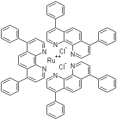 三(4,7-二苯基-1,10-邻菲啰啉)二氯化钌分子结构 (CAS 36309-88-3)