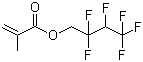 structure of CAS# 36405-47-7, 2,2,3,4,4,4-Hexafluorobutyl methacrylate