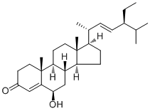 6-羟基豆甾-4,22-二烯-3-酮分子结构 (CAS 36450-01-8)