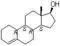 (17beta)-雌甾-4-烯-17-醇分子结构 (CAS 3646-30-8)