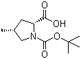 (2S,4S)-N-Boc-4-methylpyrrolidine-2-carboxylic acid molecular structure (CAS 364750-81-2)