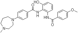 N-[2-Hydroxy-6-(4-methoxybenzamido)phenyl]-4-(4-methyl-1,4-diazepan-1-yl)benzamide molecular structure (CAS 365462-23-3)