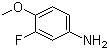 3-氟-4-甲氧基苯胺分子结构 (CAS 366-99-4)