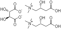 左旋肉碱酒石酸盐分子结构 (CAS 36687-82-8)