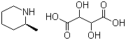 (S)-2-甲基哌啶-L-酒石酸盐分子结构 (CAS 36702-48-4)