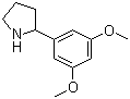2-(3,5-二甲氧基苯基)吡咯烷分子结构 (CAS 367281-01-4)