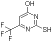 structure of CAS# 368-54-7, 4-Hydroxy-2-mercapto-6-(trifluoromethyl)pyrimidine;6-(Trifluoromethyl)-2-thiouracil; 6-Hydroxy-2-mercapto-4-trifluoromethylpyrimidine