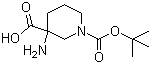 1-Boc-3-Aminopiperidine-3-carboxylic acid molecular structure (CAS 368866-17-5)